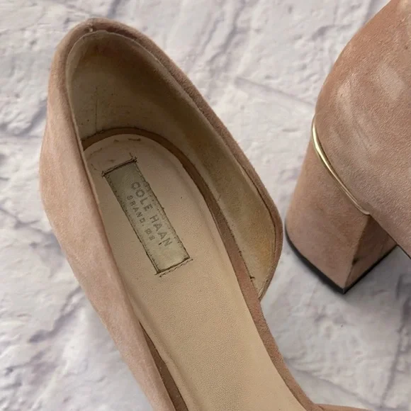 🔵Cole Haan Tan Suede Heels Elegant Design - Picture 4 of 16